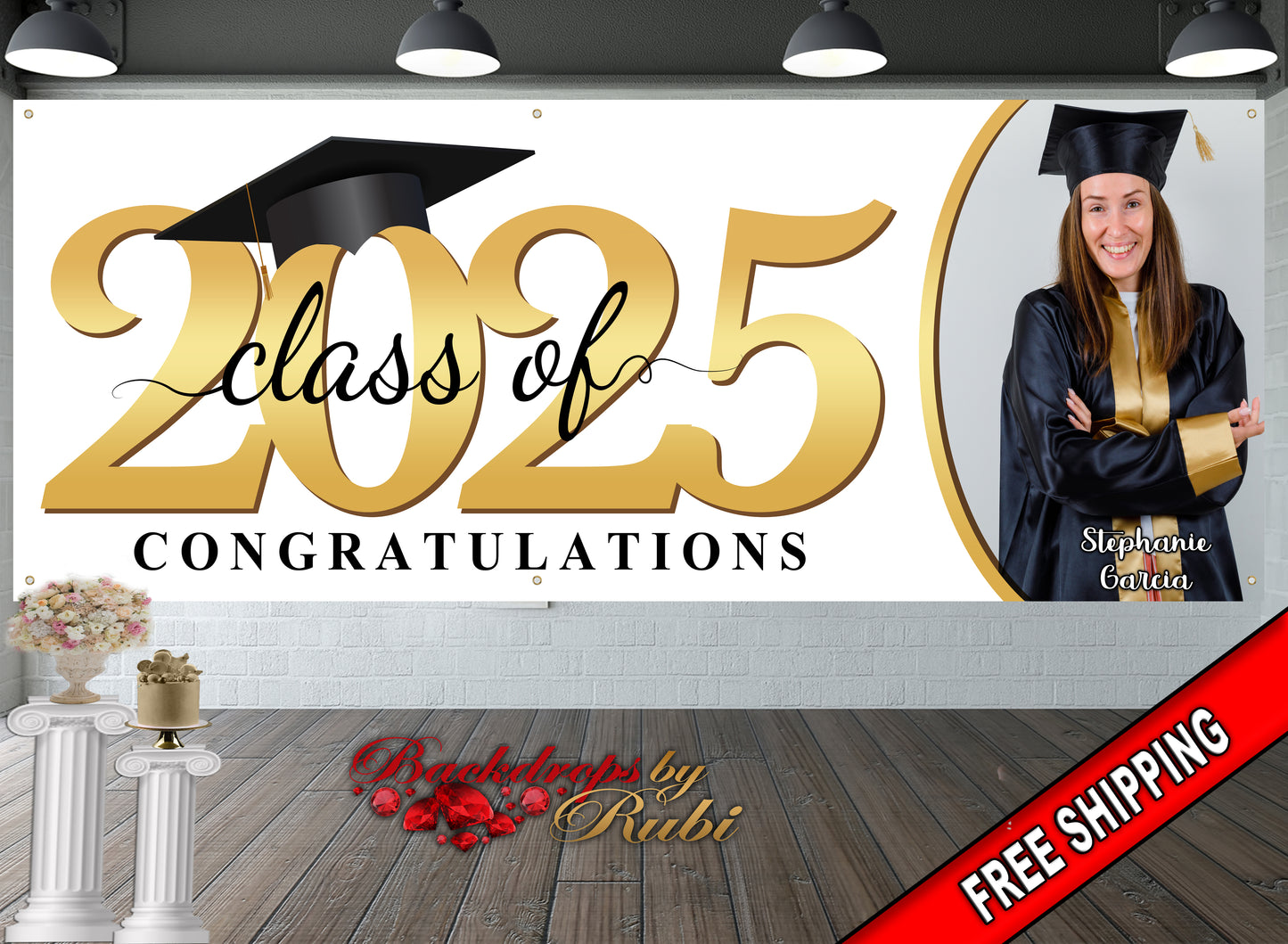 Graduation Banner, Graduation Garage Banner, Class of 2025 Banner, Class of 2025 Photo Banner, Graduation Senior Prom Banner, Graduation