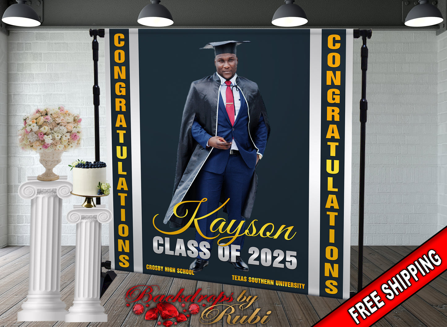Graduation Backdrop, Prom, Graduation Photo Booth, Class of 2025 Backdrop, Class of 2025 Step and Repeat, Graduation Senior Prom Banner, Class of 2025
