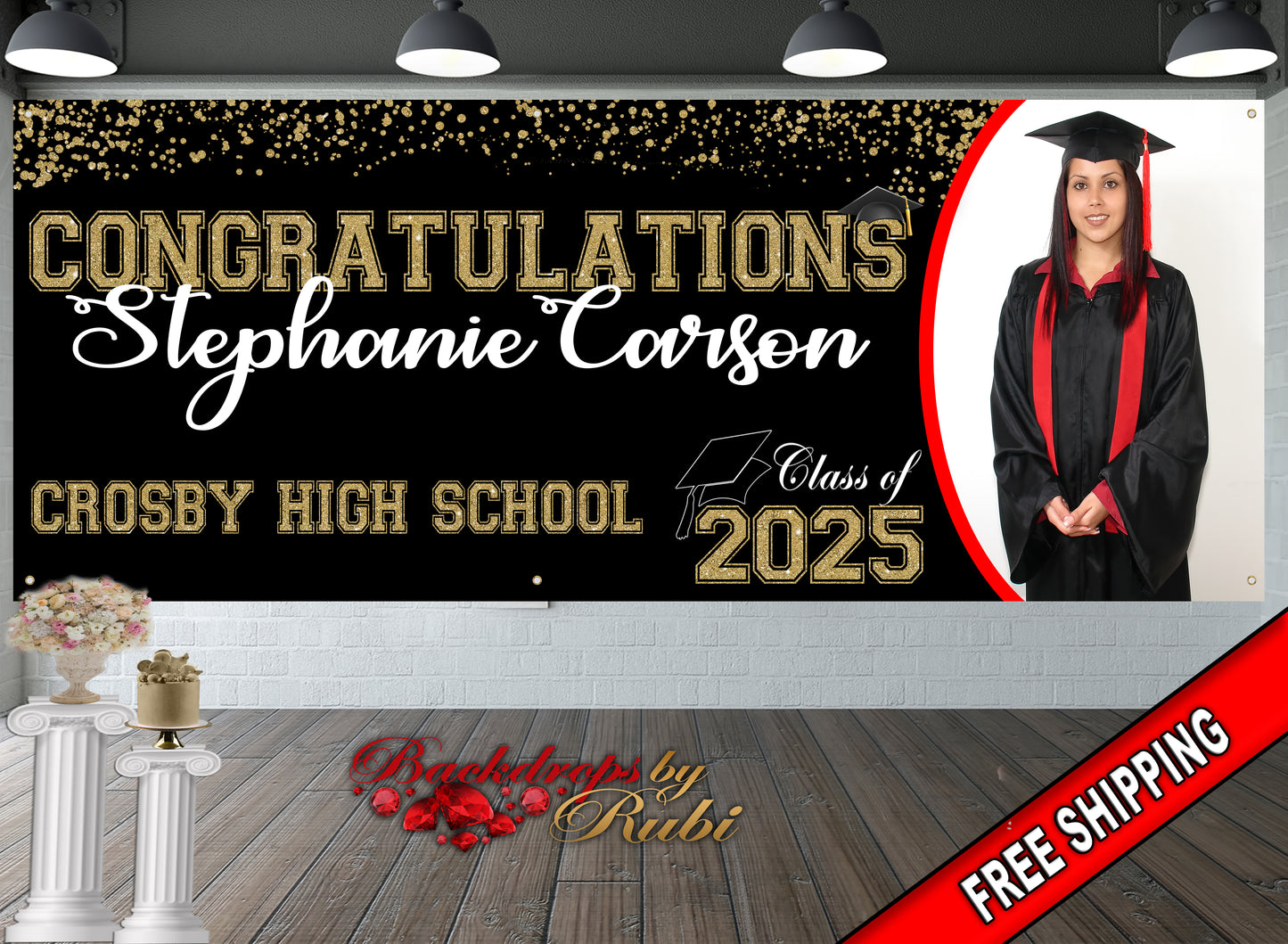 Graduation Banner, Graduation Garage Banner, Class of 2025 Banner, Class of 2025 Photo Banner, Graduation Senior Prom Banner, Graduation