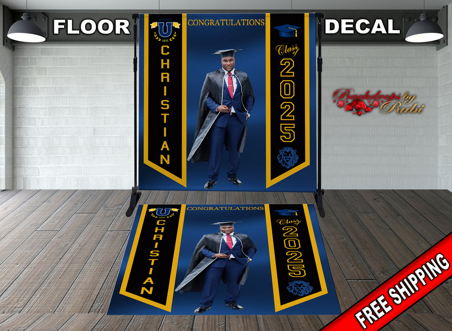Graduation Floor Decal, Sweet 16, Graduation Floor Decal, Class of 2025 Floor Decal, Graduation Floor Sticker, Senior Prom Floor Decal, Class of 2025