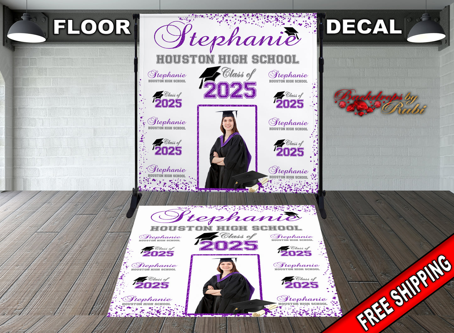 Graduation Floor Decal, Sweet 16, Graduation Floor Decal, Class of 2025 Floor Decal, Graduation Floor Sticker, Senior Prom Floor Decal, Class of 2025
