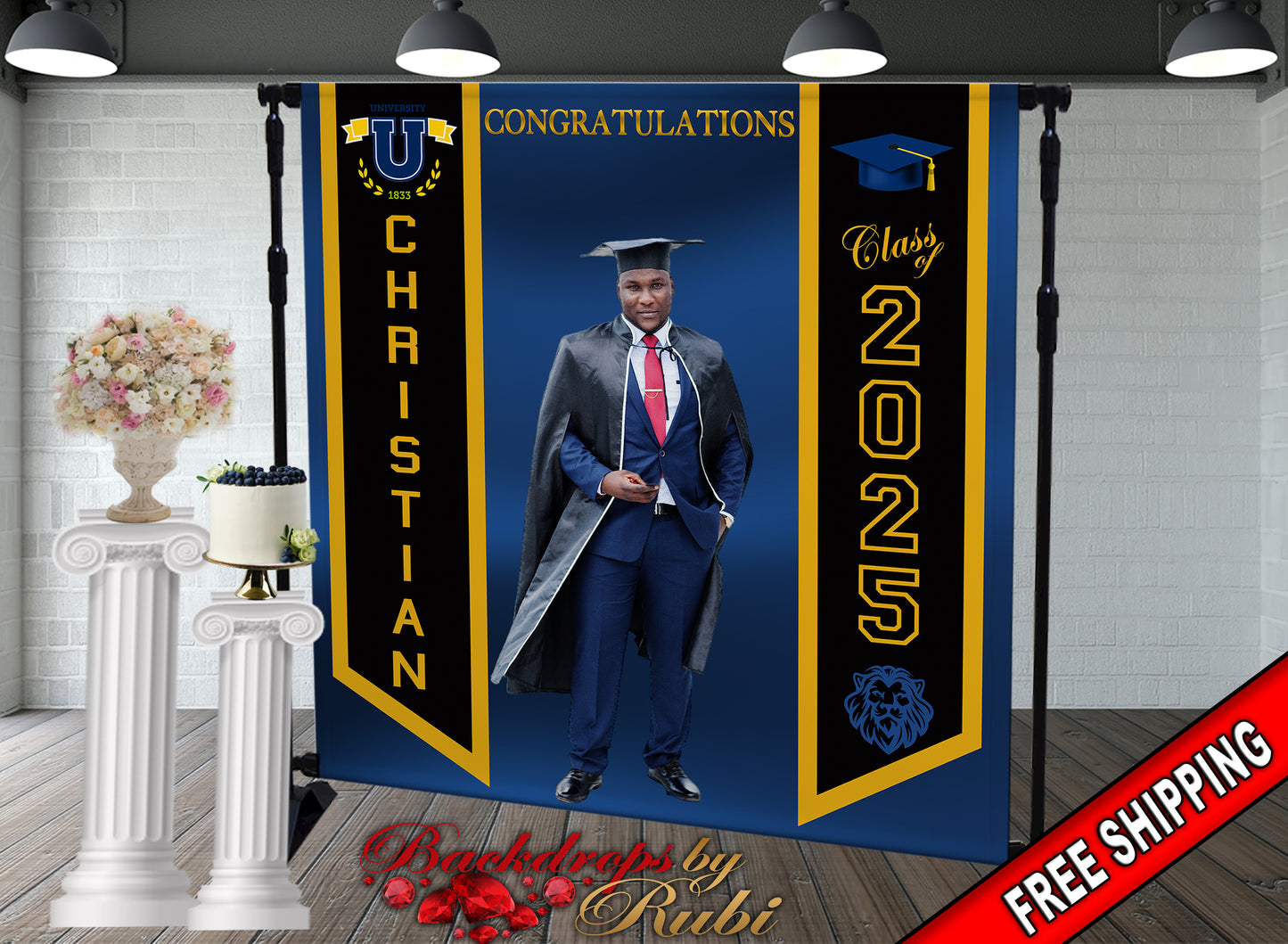 Graduation Backdrop, Prom, Graduation Photo Booth, Class of 2025 Backdrop, Class of 2025 Step and Repeat, Graduation Senior Prom Banner, Class of 2025