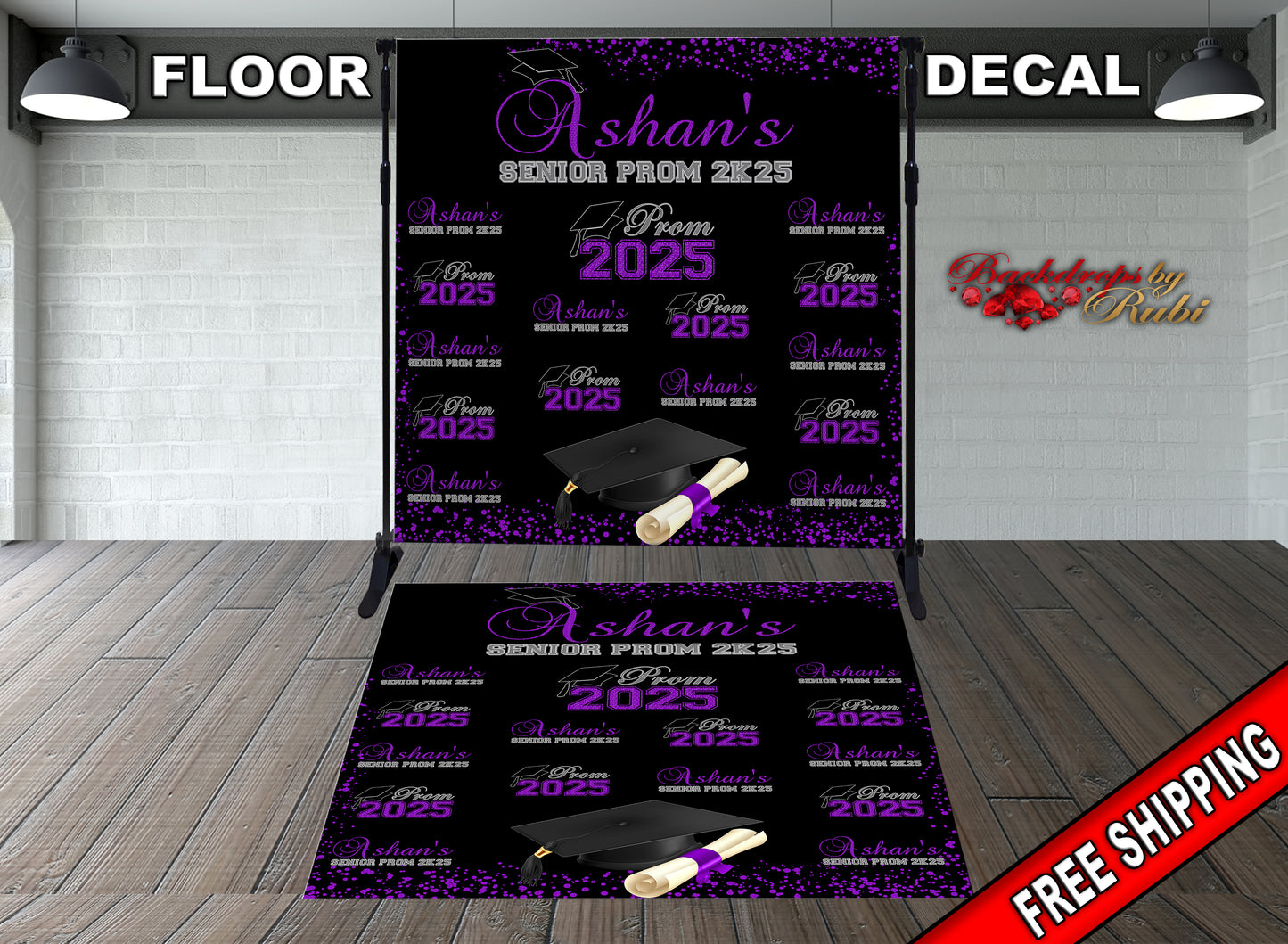 Graduation Floor Decal, Sweet 16, Graduation Floor Decal, Class of 2025 Floor Decal, Graduation Floor Sticker, Senior Prom Floor Decal, Class of 2025