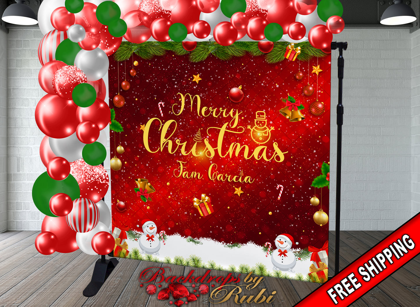 Christmas Backdrop, Christmas Banner, Christmas Photo Booth, Holiday Backdrops, Merry Christmas Backdrop, Christmas Custom Backdrop, Navidad
