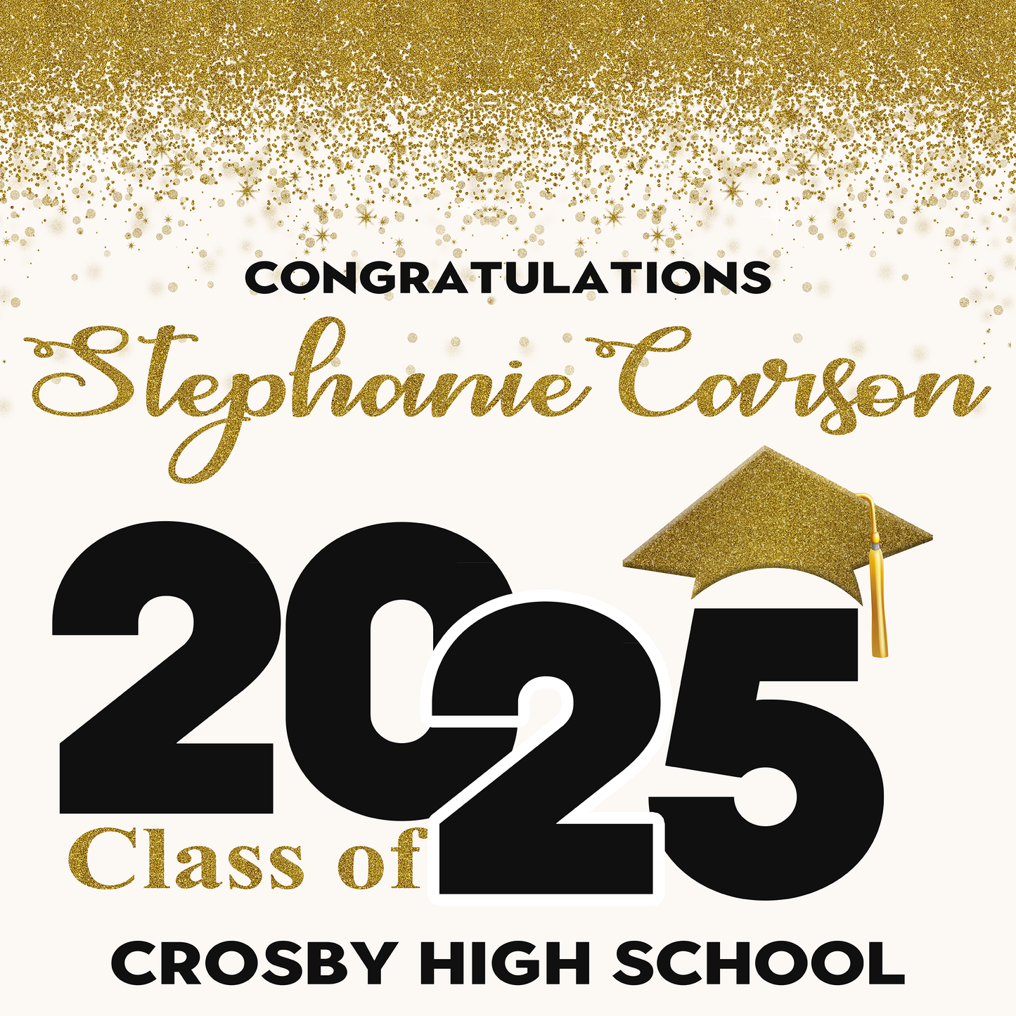 Graduation Floor Decal, Sweet 16, Graduation Floor Decal, Class of 2025 Floor Decal, Graduation Floor Sticker, Senior Prom Floor Decal, Class of 2025