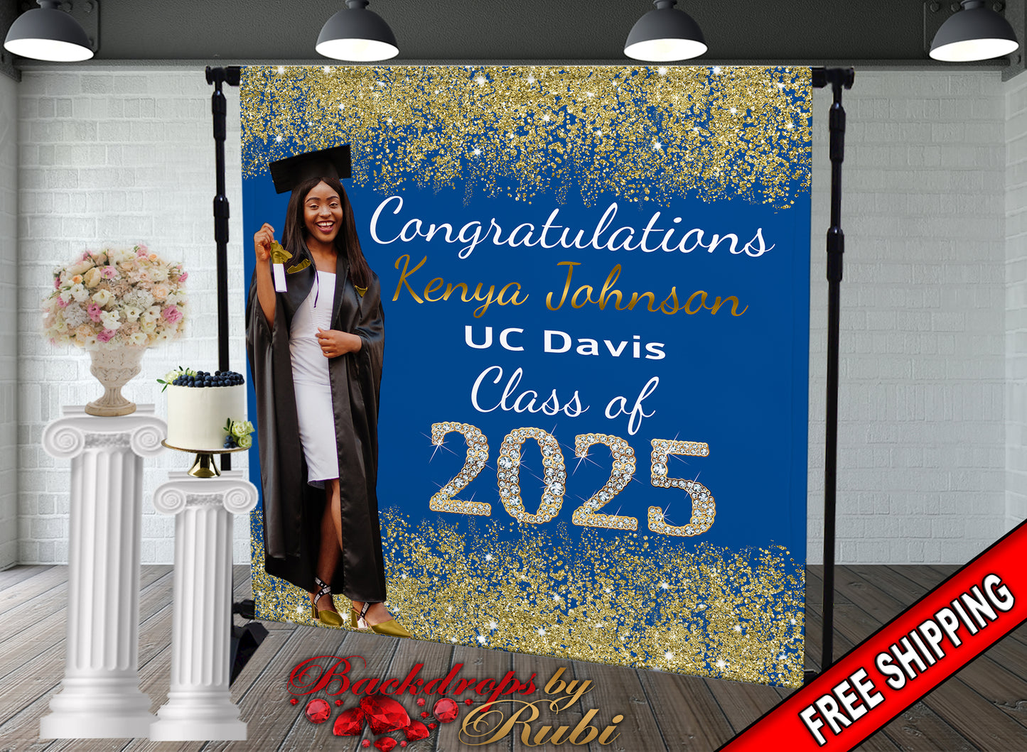 Graduation Backdrop, Prom, Graduation Photo Booth, Class of 2025 Backdrop, Class of 2024 Step and Repeat, Graduation Senior Prom Banner, Class of 2025