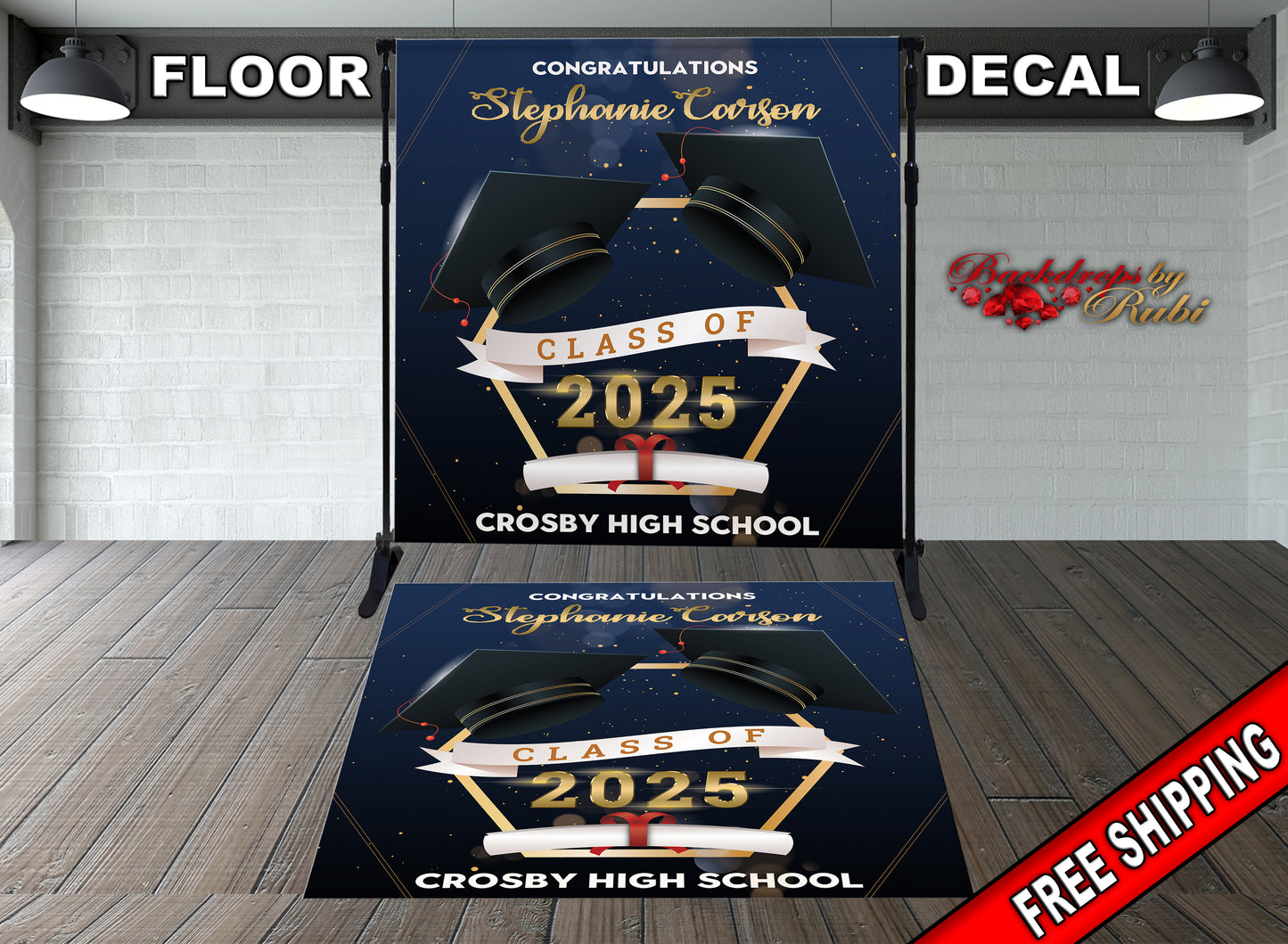 Graduation Floor Decal, Sweet 16, Graduation Floor Decal, Class of 2025 Floor Decal, Graduation Floor Sticker, Senior Prom Floor Decal, Class of 2025