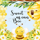 Sweet as can Bee Backdrop, Bee Birthday Backdrop, Honeybee Baby Shower, Bee Birthday Backdrop, Bee Baby Shower, What Will it Bee backdrop