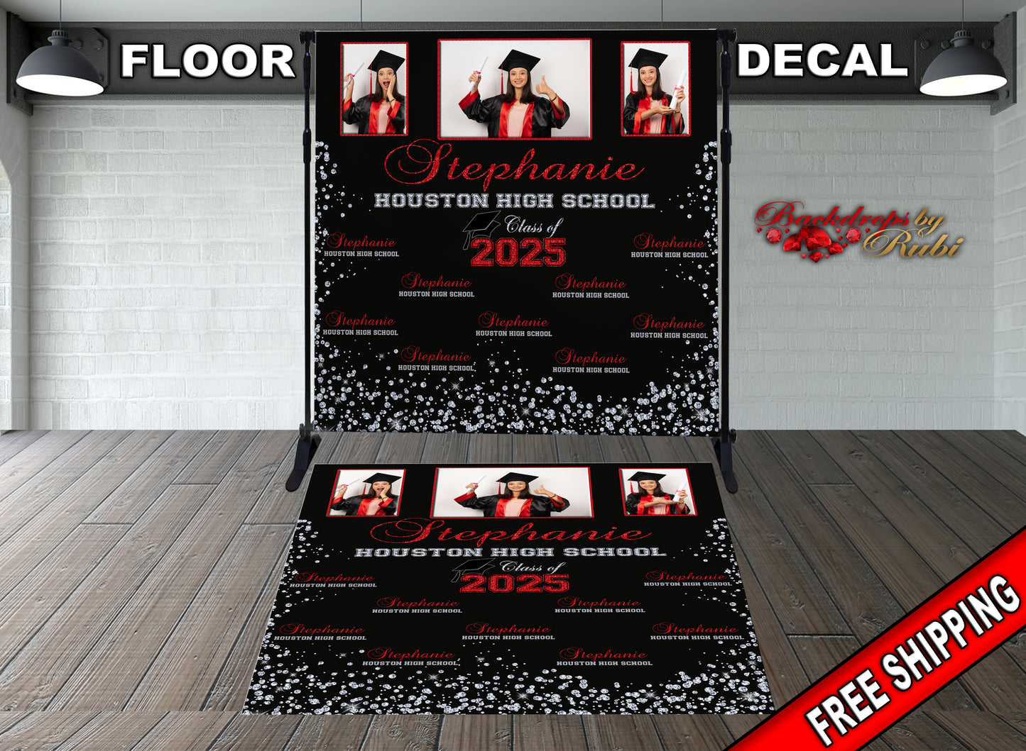 Graduation Floor Decal, Sweet 16, Graduation Floor Decal, Class of 2025 Floor Decal, Graduation Floor Sticker, Senior Prom Floor Decal, Class Of 2025