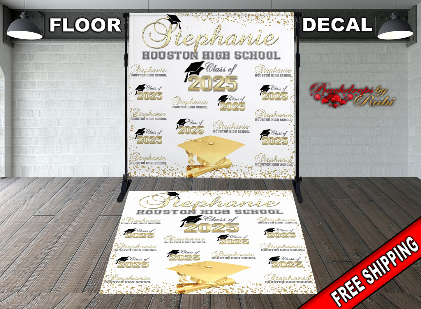 Graduation Floor Decal, Sweet 16, Graduation Floor Decal, Class of 2025 Floor Decal, Graduation Floor Sticker, Senior Prom Floor Decal, Class Of 2025