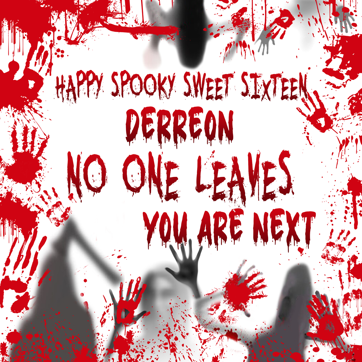 Halloween Birthday Backdrop, Halloween Backdrop, Halloween Banner,Halloween Birthday Backdrop, No one Leaves You are Next Backdrop