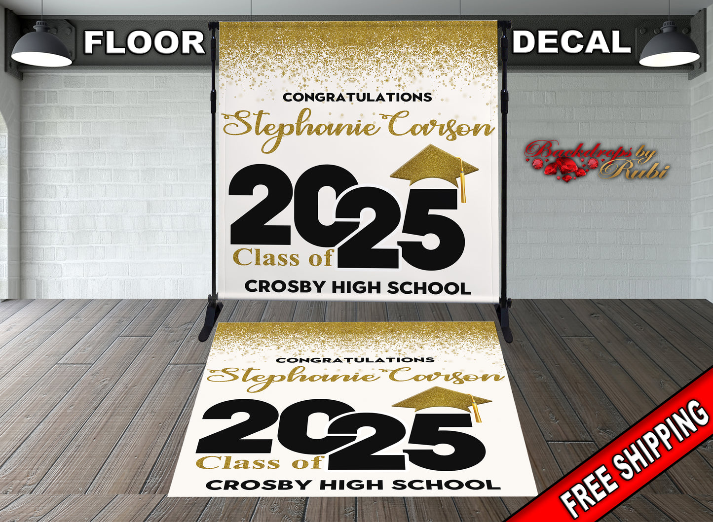 Graduation Floor Decal, Sweet 16, Graduation Floor Decal, Class of 2025 Floor Decal, Graduation Floor Sticker, Senior Prom Floor Decal, Class of 2025
