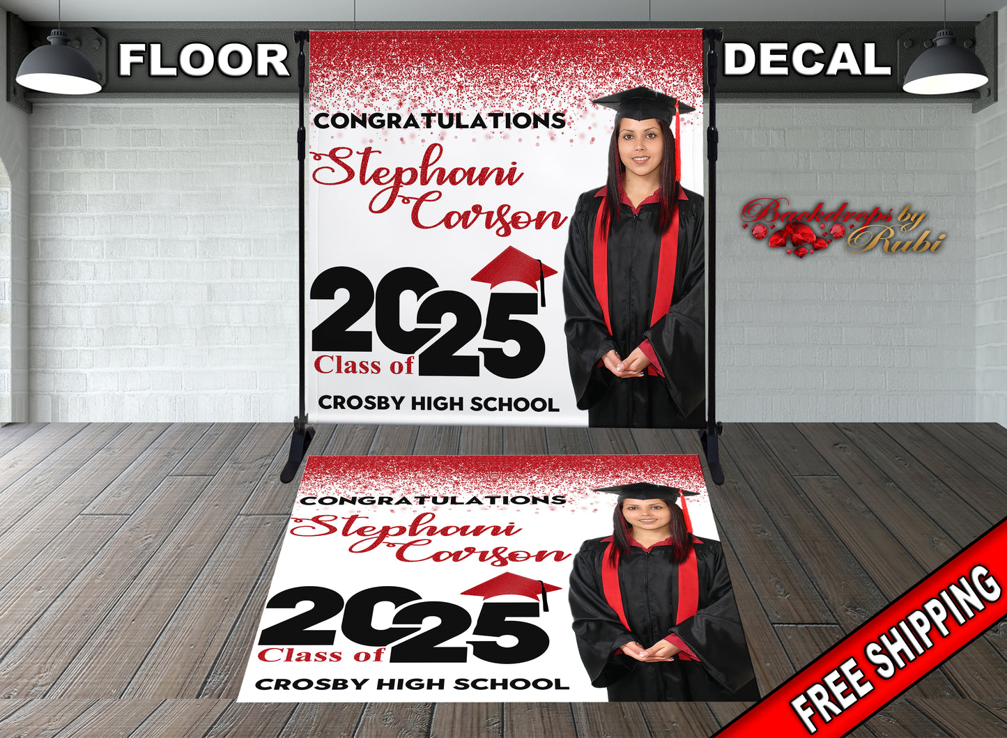 Graduation Floor Decal, Sweet 16, Graduation Floor Decal, Class of 2025 Floor Decal, Graduation Floor Sticker, Senior Prom Floor Decal, Class of 2025