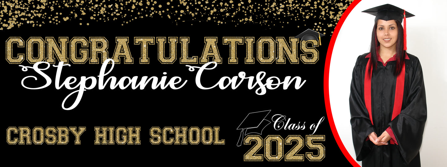 Graduation Banner, Graduation Garage Banner, Class of 2025 Banner, Class of 2025 Photo Banner, Graduation Senior Prom Banner, Graduation