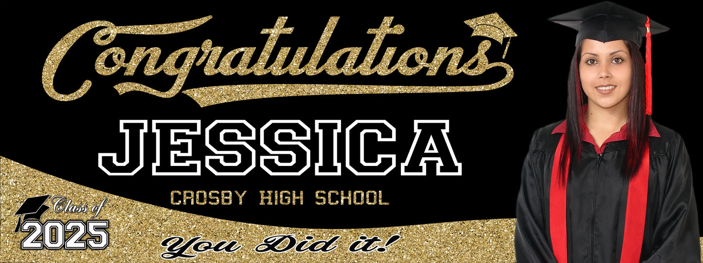 Graduation Banner, Graduation Garage Banner, Class of 2025 Banner, Class of 2025 Photo Banner, Graduation Senior Prom Banner, Graduation