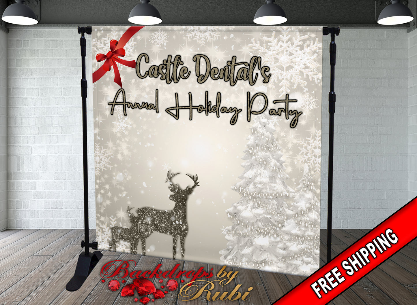Christmas Backdrop, Christmas Banner, holiday party , Holiday Backdrops, Merry Christmas Backdrop, Christmas Custom Backdrop, Navidad, white