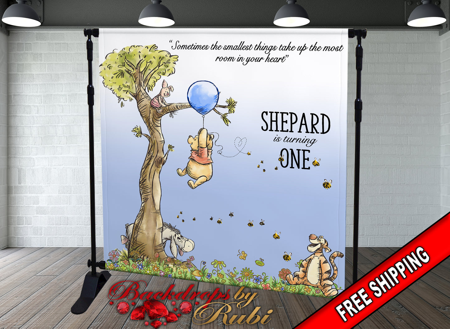Winnie the Pooh Birthday, Winnie the Pooh Nursery/Baby Shower, Winnie the Pooh Backdrop, Winnie the Pooh Vintage/ Winnie the Pooh Classic