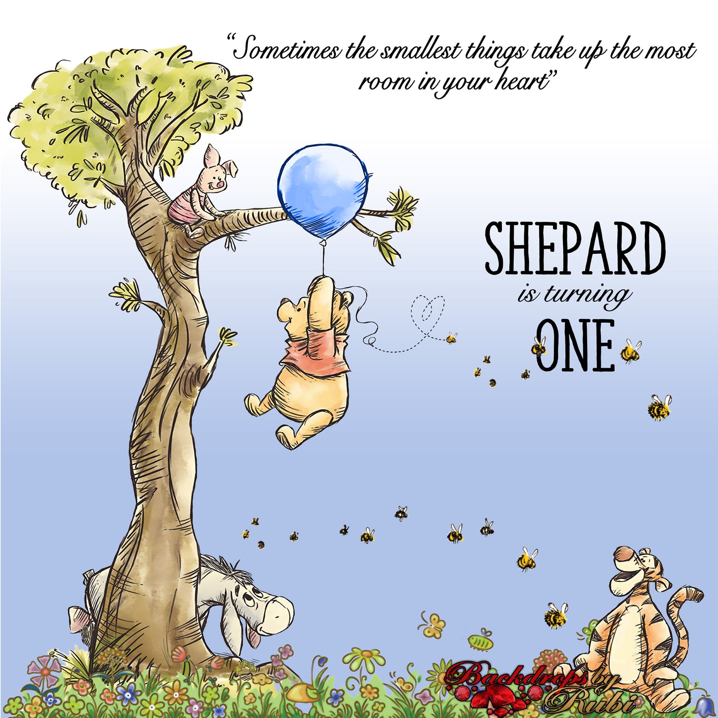 Winnie the Pooh Birthday, Winnie the Pooh Nursery/Baby Shower, Winnie the Pooh Backdrop, Winnie the Pooh Vintage/ Winnie the Pooh Classic