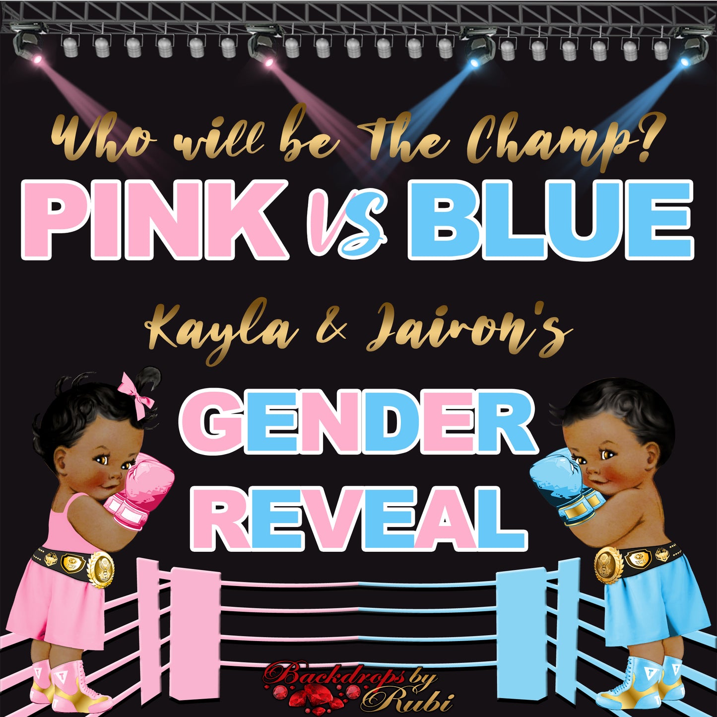 Gender Reveal Backdrop, Gender Reveal Banner Gender Reveal Party Backdrop, Gender Reveal, Boy Or Girl, Gender Reveal Prince or Princess