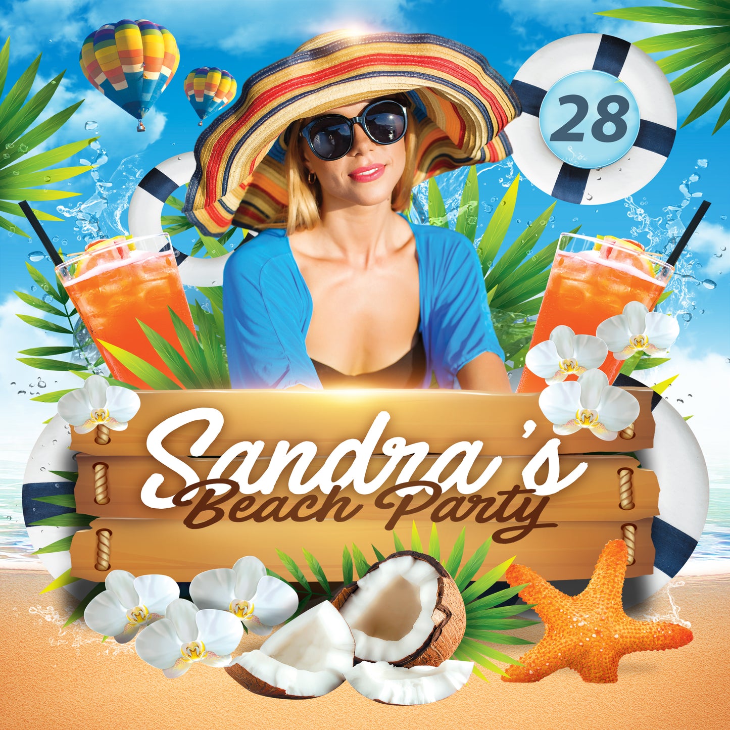 Beach Backdrop, Summer Beach Party Banner, Beach Party Background, Beach Party Photo Backdrop, Beach Party Banner, Splash Beach Backdrop
