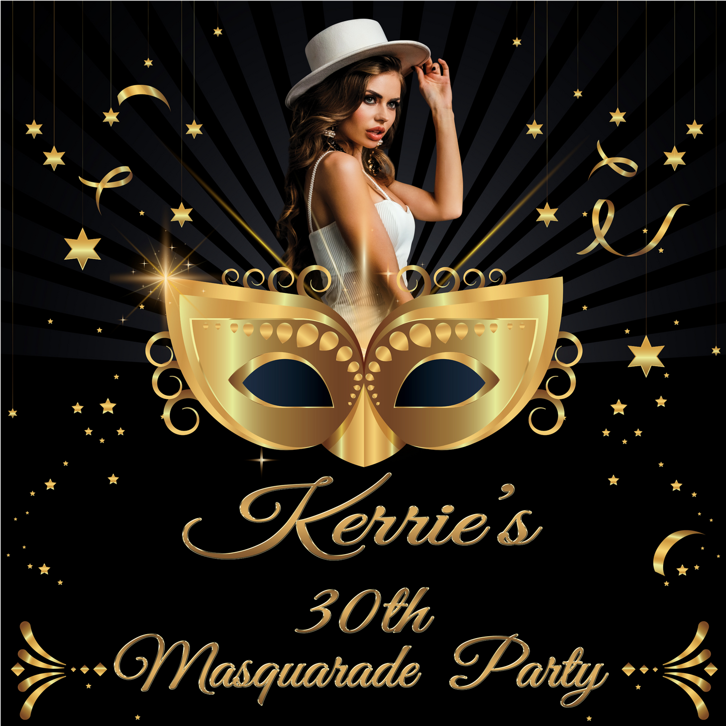 Masquerade Gold Backdrop, Masquerade step and repeat backdrop, 50 Shades Step and Repeat, Mardi gras step and repeat, Masquerade Banner