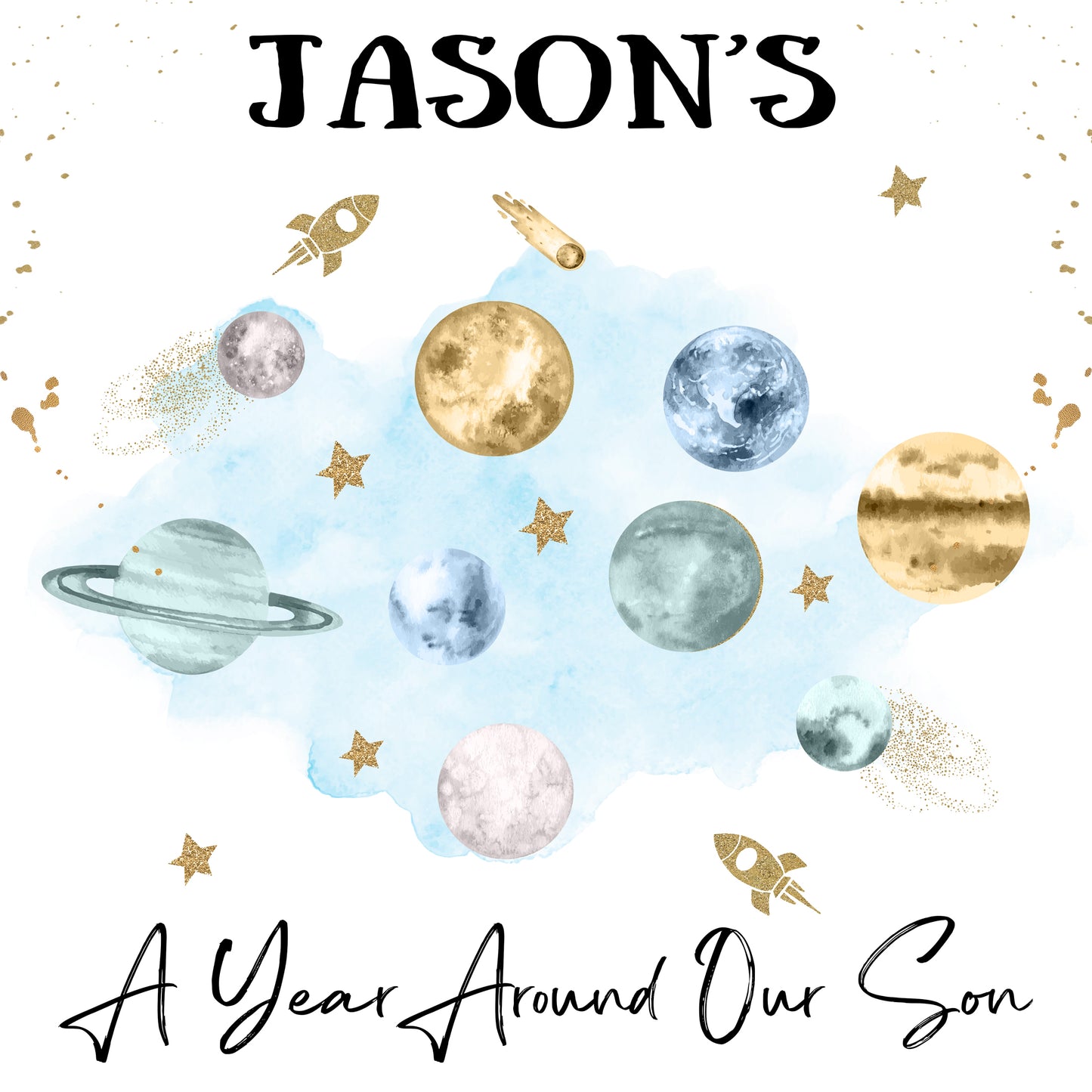 Outer Space Backdrop, Planets Backdrop, Around the Sun Backdrop, Space Birthday Backdrop, Space Banner, First Trip Around The Sun, Space