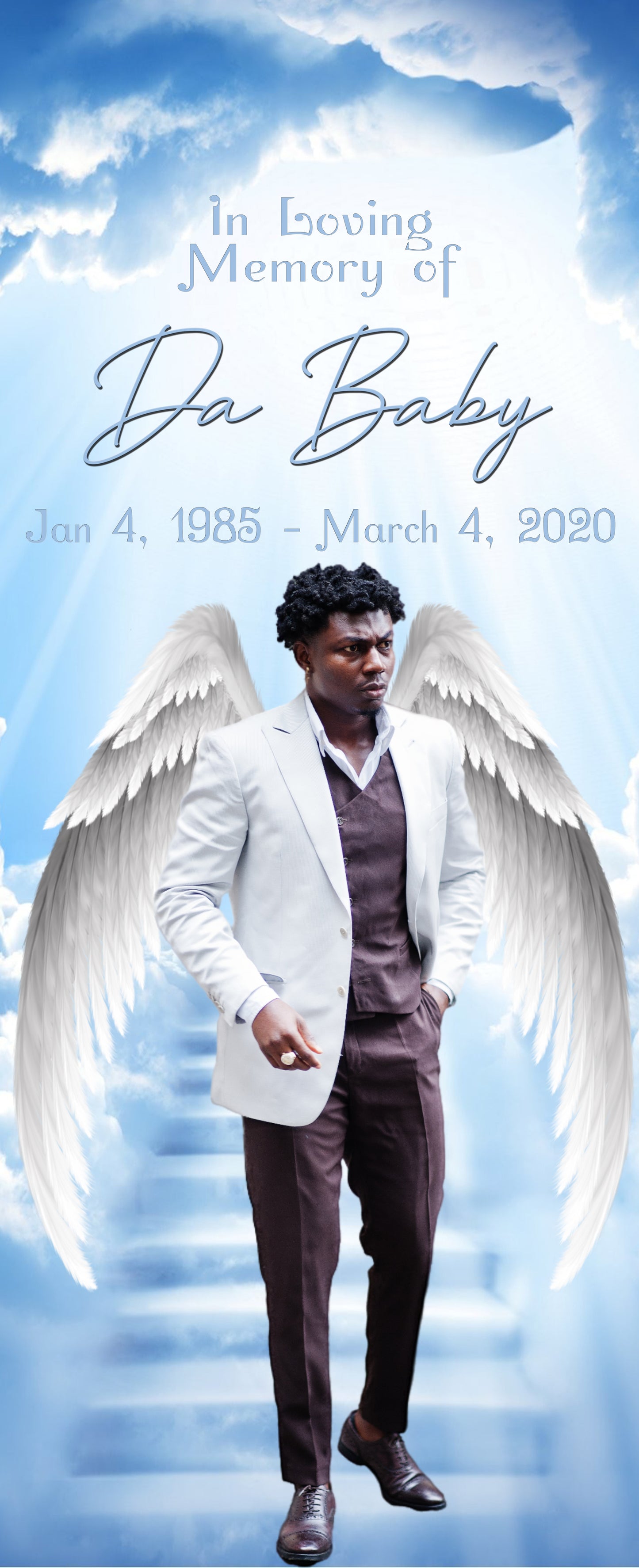 Memorial Retractable Banner, Funeral Banner, In Loving Memory Retractable, Memorial Banner, Happy Heavenly Birthday, Memorial Photo Backdrop