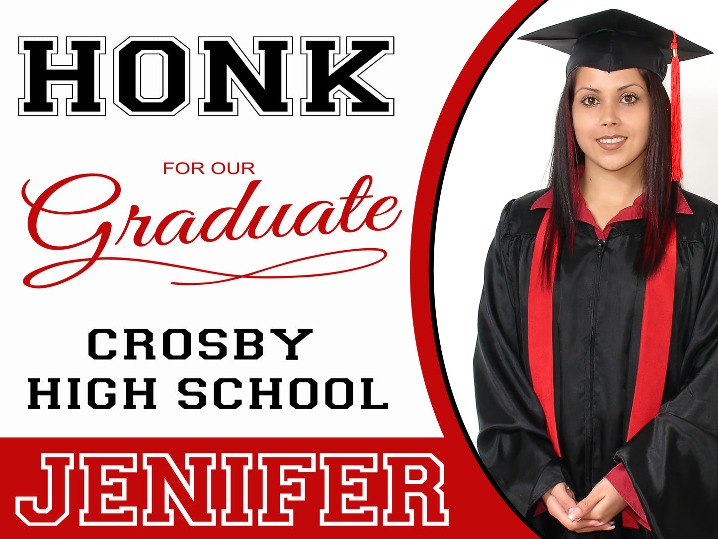 Graduation Yard Sign, Graduation Yard Sign with H-Stake, Graduation Sign, Class of 2025 Yard Sign, Senior Yard Sign, High School Yard Sign