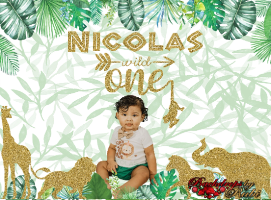 Wild One Backdrop, Wild One Photo Backdrop, Animal Backdrops, Wild One Safari Backdrop, Wild One Birthday Backdrop, Wild One Banner, Wild 1