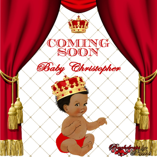 Red prince baby 2024 shower