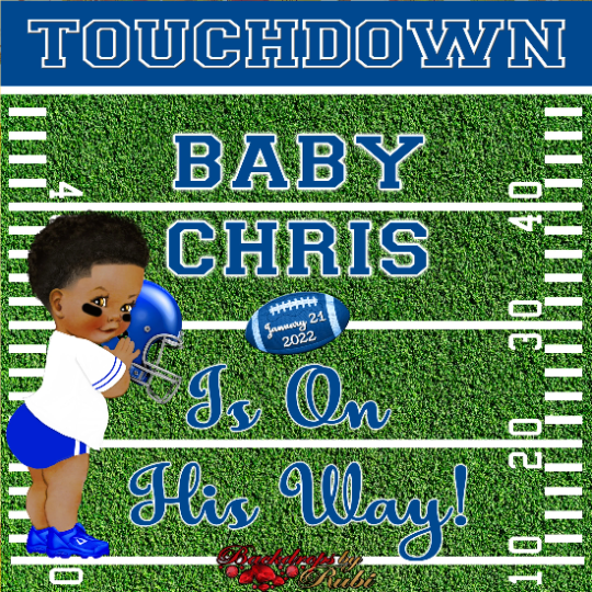 Baby Football Backdrop, Football Backdrop, Baby Shower Football Backdrop, Touchdown Football backdrop, Football Field Backdrop, Prince