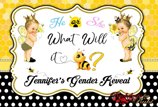 What Will it Bee Backdrop, Bee Baby Shower Backdrop, What Will it Bee Baby Shower, Bee Baby Shower, Bee Little Princess Backdrop, Bee Banner