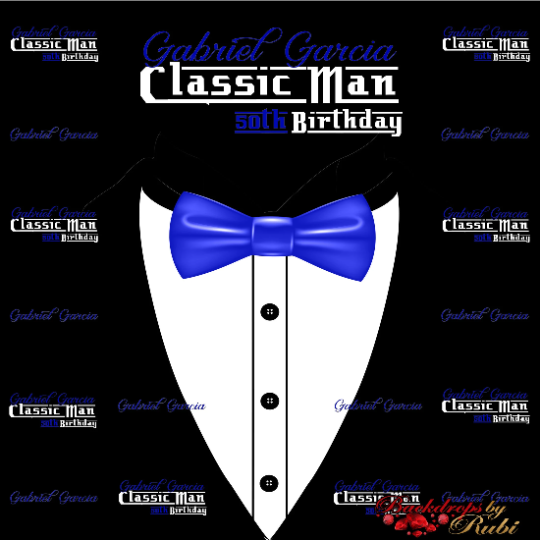 Classic Man Birthday Backdrop, Classic Man Step and Repeat Backdrop, 30th Birthday, 40th, 50th, 60th Backdrop, Men's Birthday Backdrop
