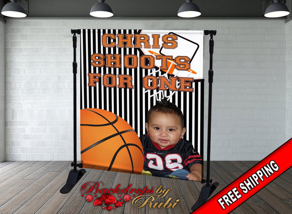 Basketball Backdrop, Basketball Banner, Basketball Birthday Backdrop, Basketball Picture Backdrop, Basketball Birthday Banner