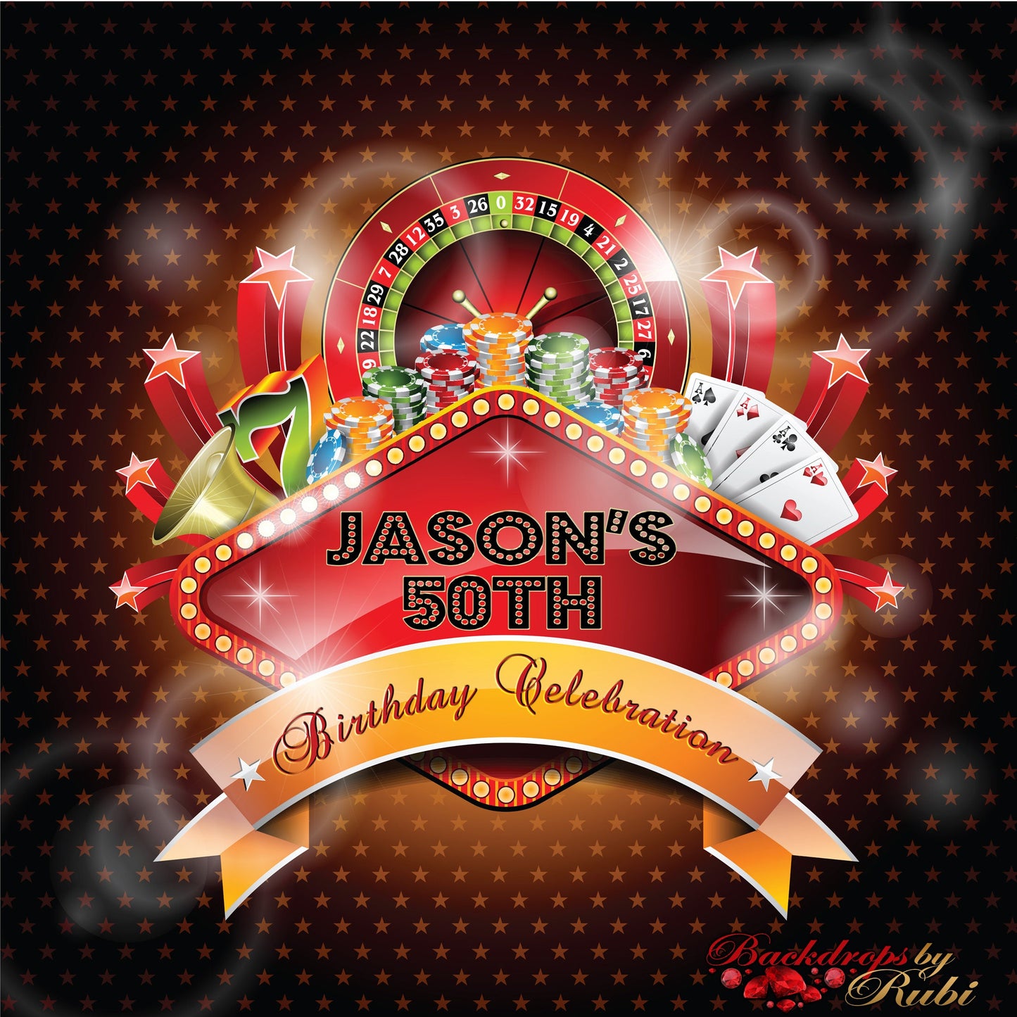 Casino Backdrop, Casino Banner, Casino Party Backdrop, Casino Birthday Party Background, Casino Step and Repeat, Casino Men's Backdrop