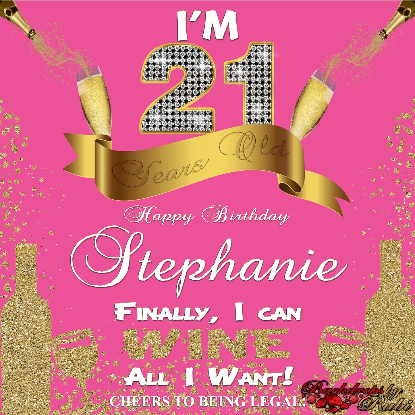21st Birthday Party Backdrop, 21 years Old Backdrop, 21st Birthday Backdrop, 21st Photo Booth Backdrop, 21st Glitter Backdrop