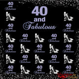 50th Birthday Backdrop, High Heels Purple Backdrop, Birthday Party Background, 50th Birthday Step and Repeat, High Heels Glitter, High Heel