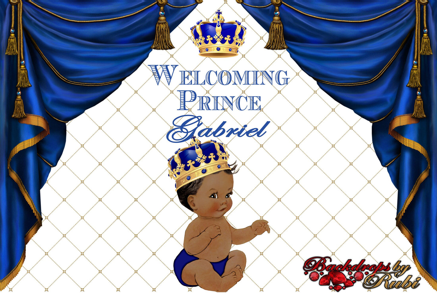 Royal Prince Theme Backdrop, Blue Crown Prince Backdrop, Royal Prince Baby Shower Photo Backdrop, Royal Blue Prince Backdrop, Little Prince