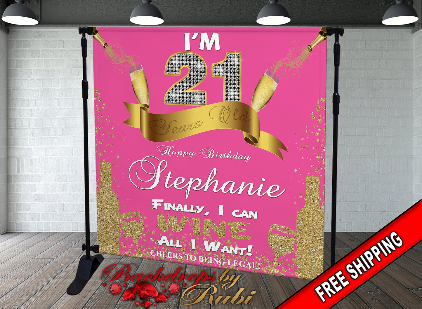 21st Birthday Party Backdrop, 21 years Old Backdrop, 21st Birthday Backdrop, 21st Photo Booth Backdrop, 21st Glitter Backdrop
