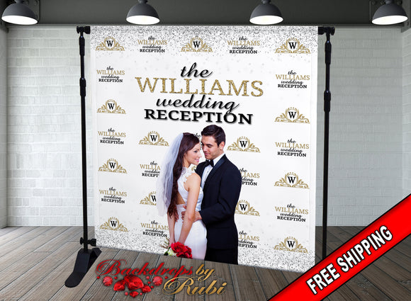 Wedding Step and Repeat Backdrop, Wedding Backdrop, Bridal Shower Backdrop, Wedding Photo Backdrop, Anniversary Backdrop, Engaged Backdrop