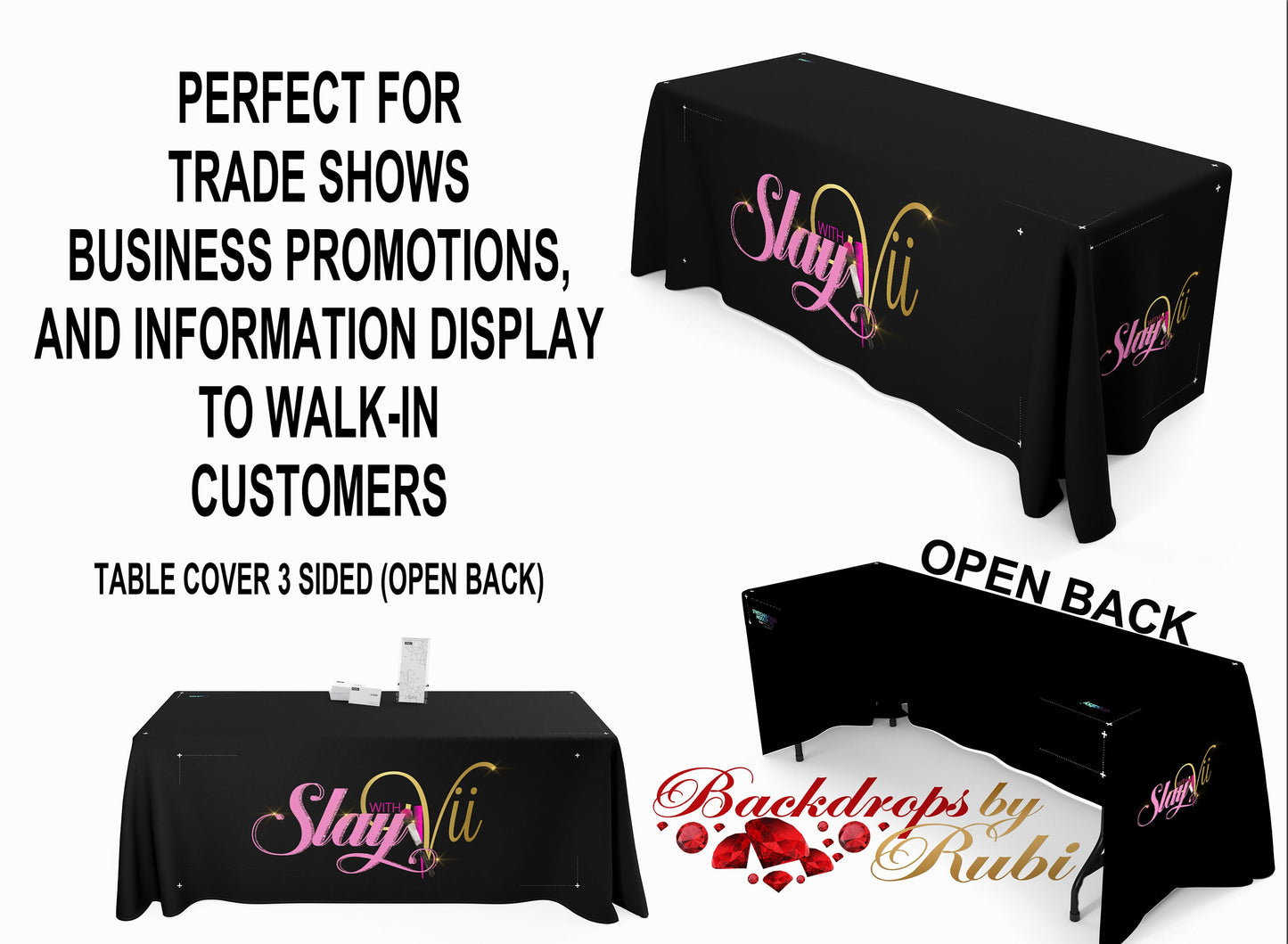 Custom Table Cloth, Table Cover, Full Color Trade Show Table Throw, Personalized Tablecloth , Logo Table Throw, Logo Table Cover, Tablecloth