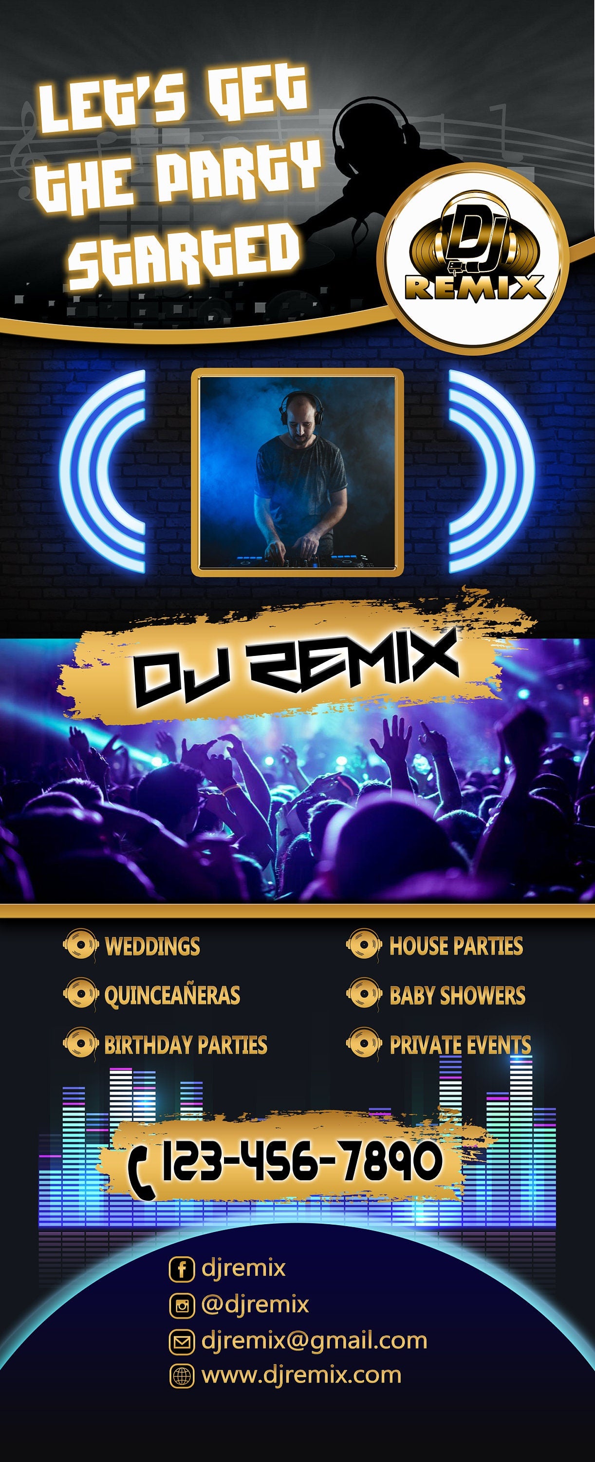 Retractable Logo Banner, DJ Retractable Logo Banner, DJ Trade Show Banner, DJ Pop Up Shop, Dj Retractable Banner, Dj Roll Up Banner