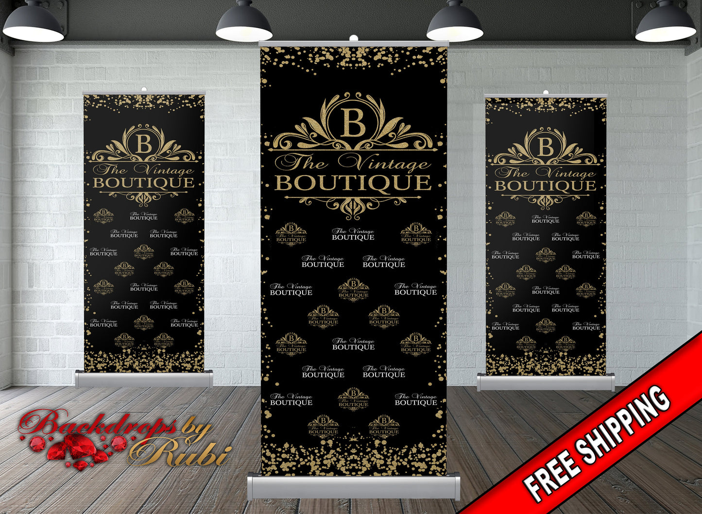 Retractable Logo Banner, Logo Step and Repeat Business Event Banner, Trade Show Banner, Pop Up Shop, Retractable Banner, Roll Up Banner,