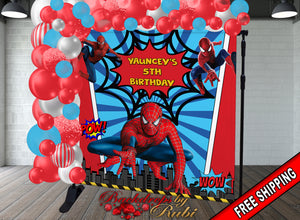 Spider-Man Backdrop, Spider-Man Birthday, Spider-Man Party, Spider-Man Personalized Backdrop, Spider-Man Baby Shower, Spider-Man Birthday backdrop