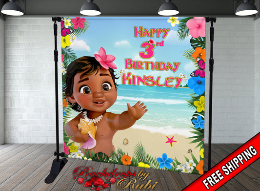 Moana Backdrop, Baby Moana Backdrop, Baby Moana Birthday, Moana Party, Moana Personalized Backdrop, Baby Moana Baby Shower, Moana baby Shower, Moana Birthday, Baby Moana Birthday