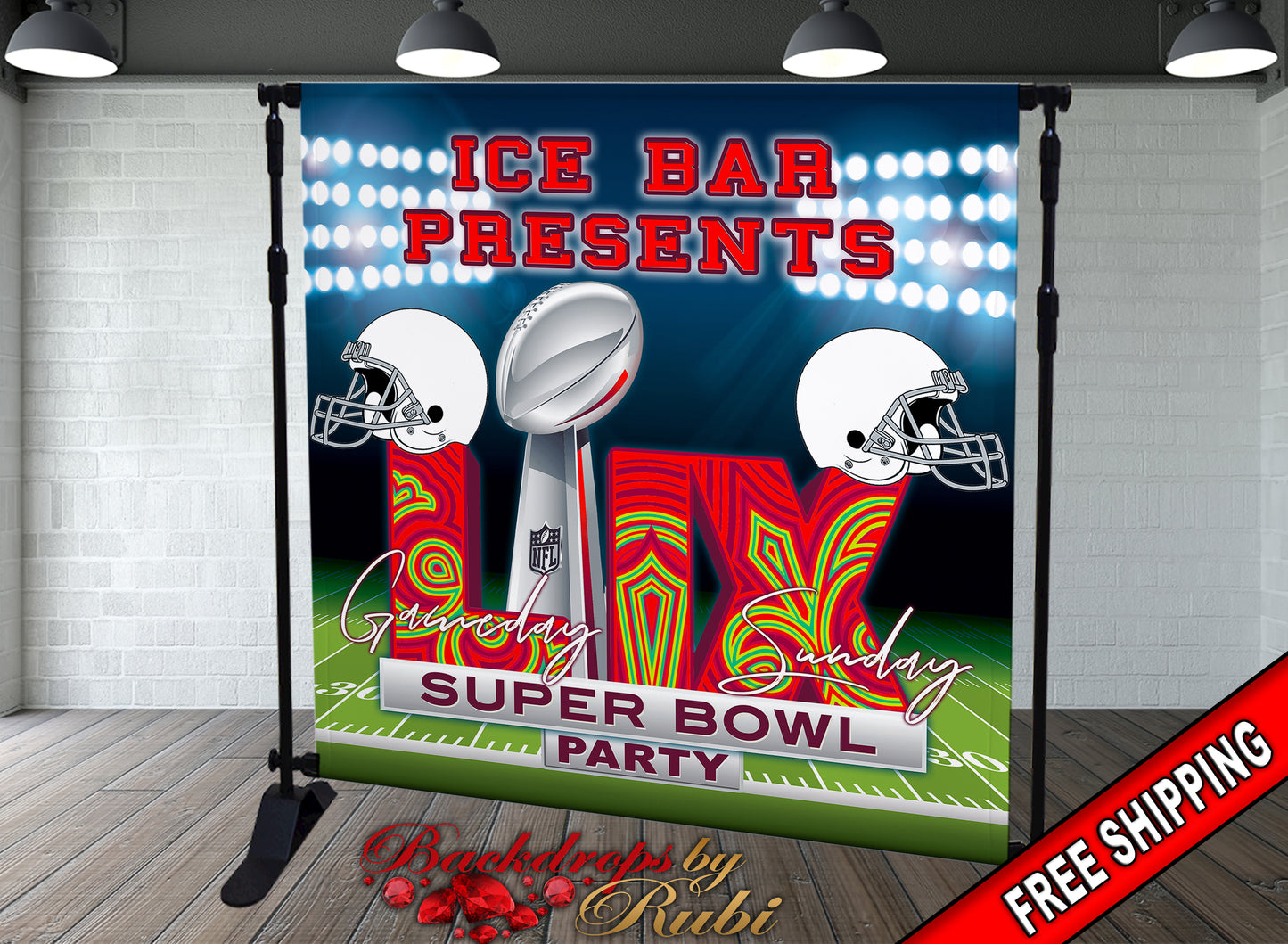 Super Bowl Party Backdrop, Super Bowl Banner, Super Bowl 2025, Super Bowl Birthday Backdrop, Personalized Football Backdrop, Super Bowl (Copy)