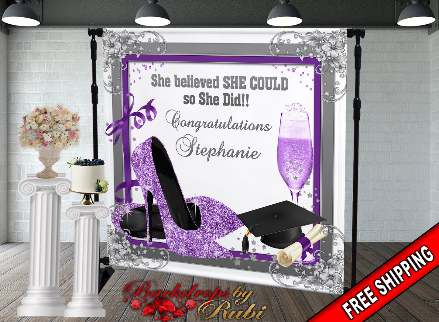 Graduation Backdrop, Sweet 16, Graduation Photo Booth, Class of 2025 Backdrop, Class of 2025 Step and Repeat, Graduation Senior Prom Banner