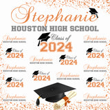 Graduation Backdrop, Sweet 16, Graduation Photo Booth, Class of 2024 Backdrop, Class of 2024 Step and Repeat, Graduation Senior Prom Banner, Class of 2024