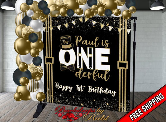 Mr ONEderful Backdrop, Mr ONEderful Birthday Banner, Mr ONEderful Birthday Backdrop, Mr ONEderful, Mr ONEderful Birthday Party, ONEderful