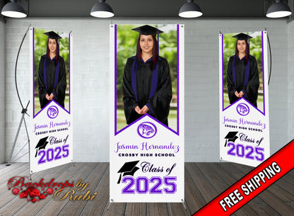 Graduation X-Stand, Graduation Banner, Graduation X-Stand Banner, Graduation Custom X-Stand Banner, Class of 2025 X-Stand Banner, X-Stand